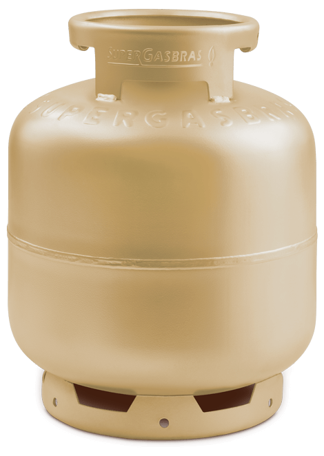 Botijão de gás P13 de 13 kg dourado Supergásbras